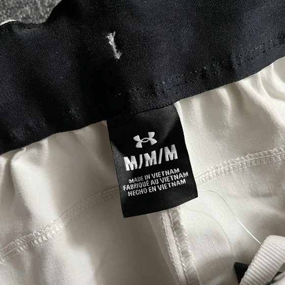 Under Armour Pants Mens Medium White UA Unstoppable Utility Cargo Polyester